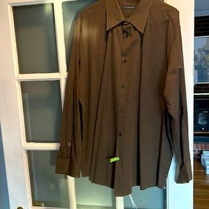 Shirt casual button down Brown